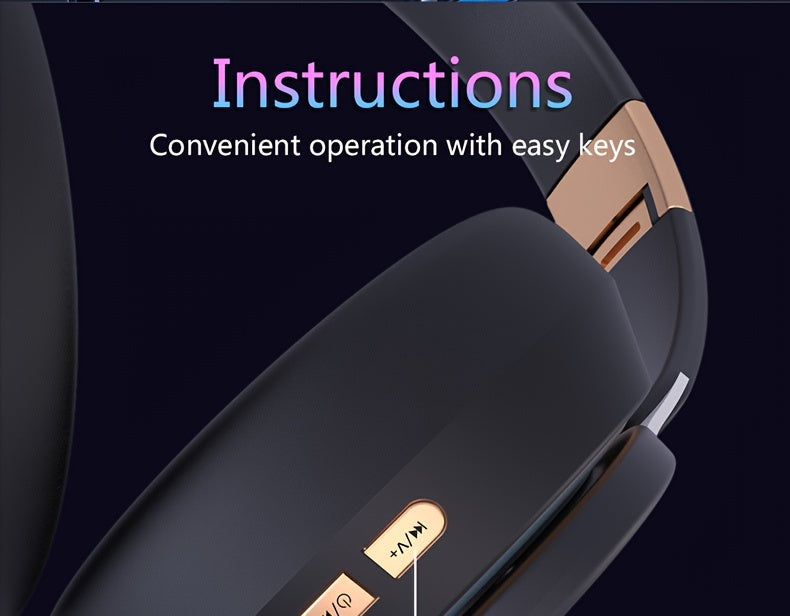 07S Wireless Gaming Headset with Surround Sound, Foldable Design & Large Battery - Wireless/Wired/TF/Radio Modes, USB-C Charging, Compatible with PC, PS4, Mobile - Noise Isolating Closed-Ear Headphones for Sports, Video, Gami