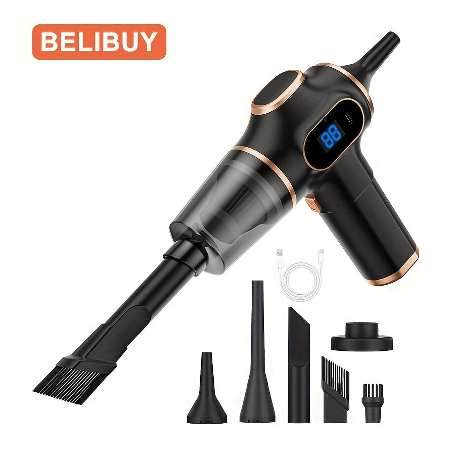 4000mAh High-Power Portable Vacuum Cleaner - Strong 45W Suction, 3.5Pa Pressure, USB Rechargeable, Lightweight, Cordless, Multi-Surface Cleaning for Household, Automotive, Office - Ideal for Quick Cleanups and Pet Owners