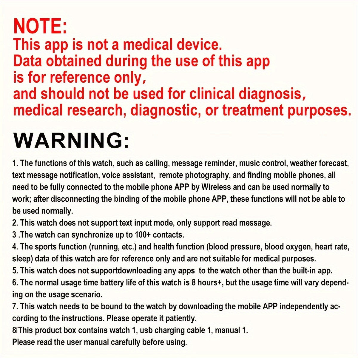 4.65cm Full Touch Screen Sports Smartwatch - Wireless Calling, Message Alerts, Multiple Sport Modes, Music Playback & Fitness Tracker - for Android & for iPhone