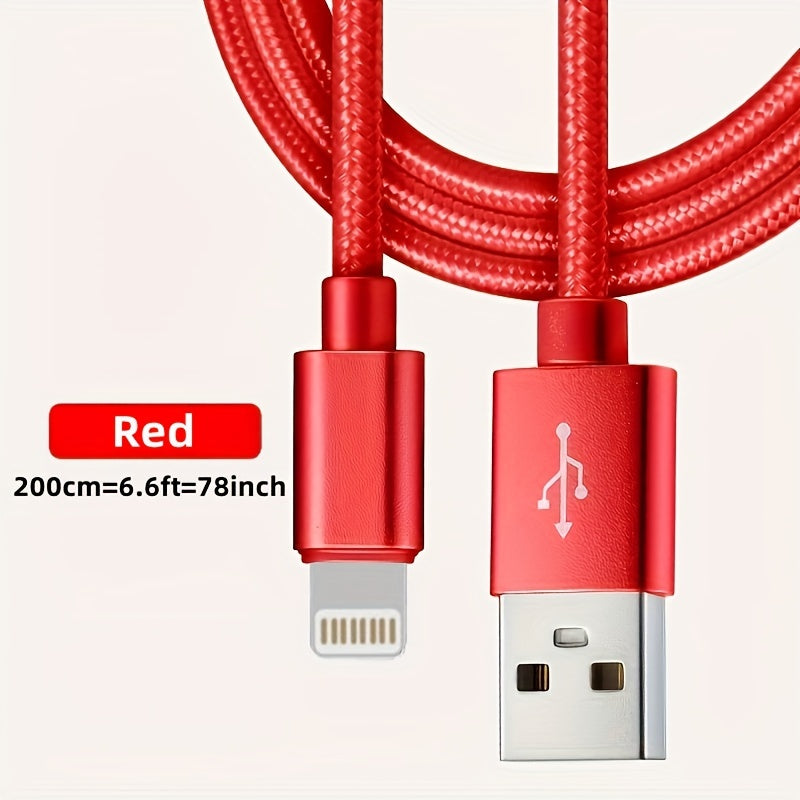 3.3ft/6.6ft/9.9ft USB 18W Fast Charging Data Cable - For IPhone 14/13/12/11 Pro Max/12 Mini/XR/XS/X/8/7/6 Plus/SE For IPad.
