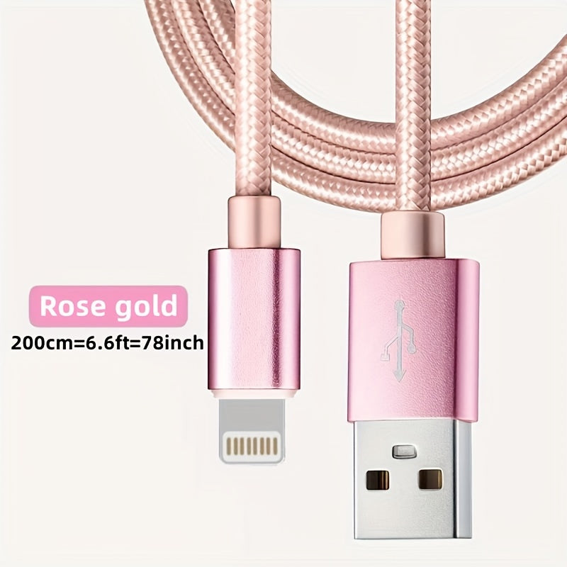 3.3ft/6.6ft/9.9ft USB 18W Fast Charging Data Cable - For IPhone 14/13/12/11 Pro Max/12 Mini/XR/XS/X/8/7/6 Plus/SE For IPad.