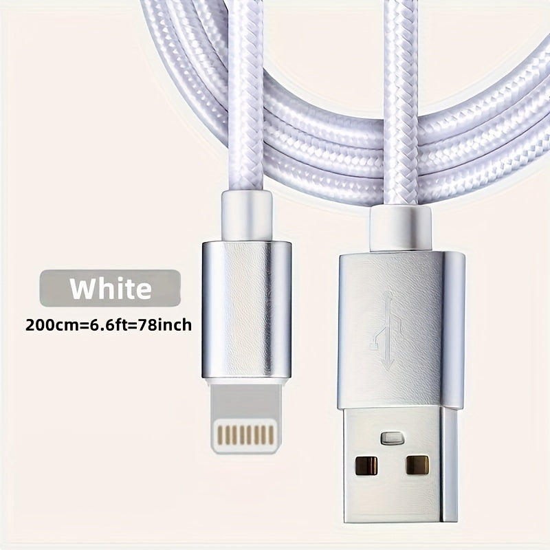 3.3ft/6.6ft/9.9ft USB 18W Fast Charging Data Cable - For IPhone 14/13/12/11 Pro Max/12 Mini/XR/XS/X/8/7/6 Plus/SE For IPad.