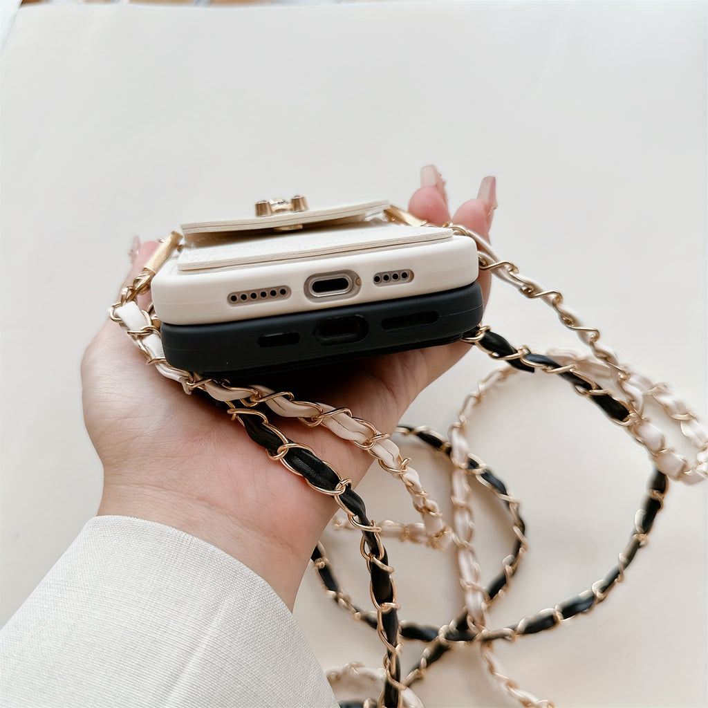 3D Cartoon Bear with Bowknot Mobile Phone Case, with Lanyard, Suitable for iPhone 16/15Promax/15/16plus/14 with Lanyard, Can be Carried Diagonally, 12/13promax Full Cover Soft Case 11 Protective Case Coin Wallet