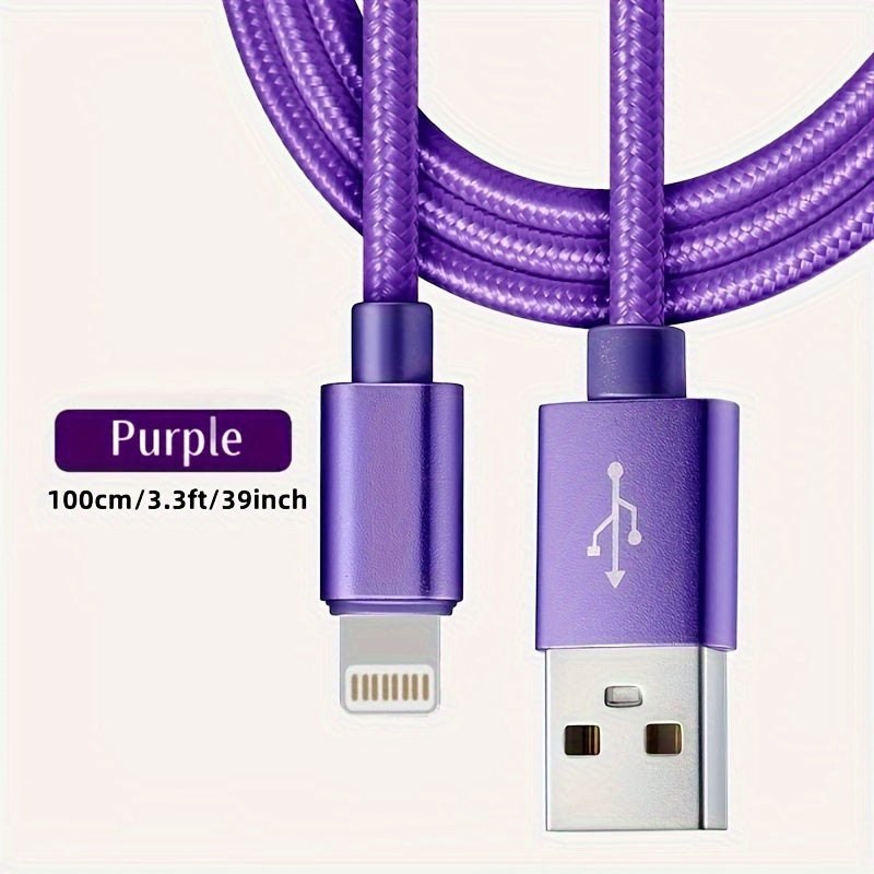 3.3ft/6.6ft/9.9ft USB 18W Fast Charging Data Cable - For IPhone 14/13/12/11 Pro Max/12 Mini/XR/XS/X/8/7/6 Plus/SE For IPad.