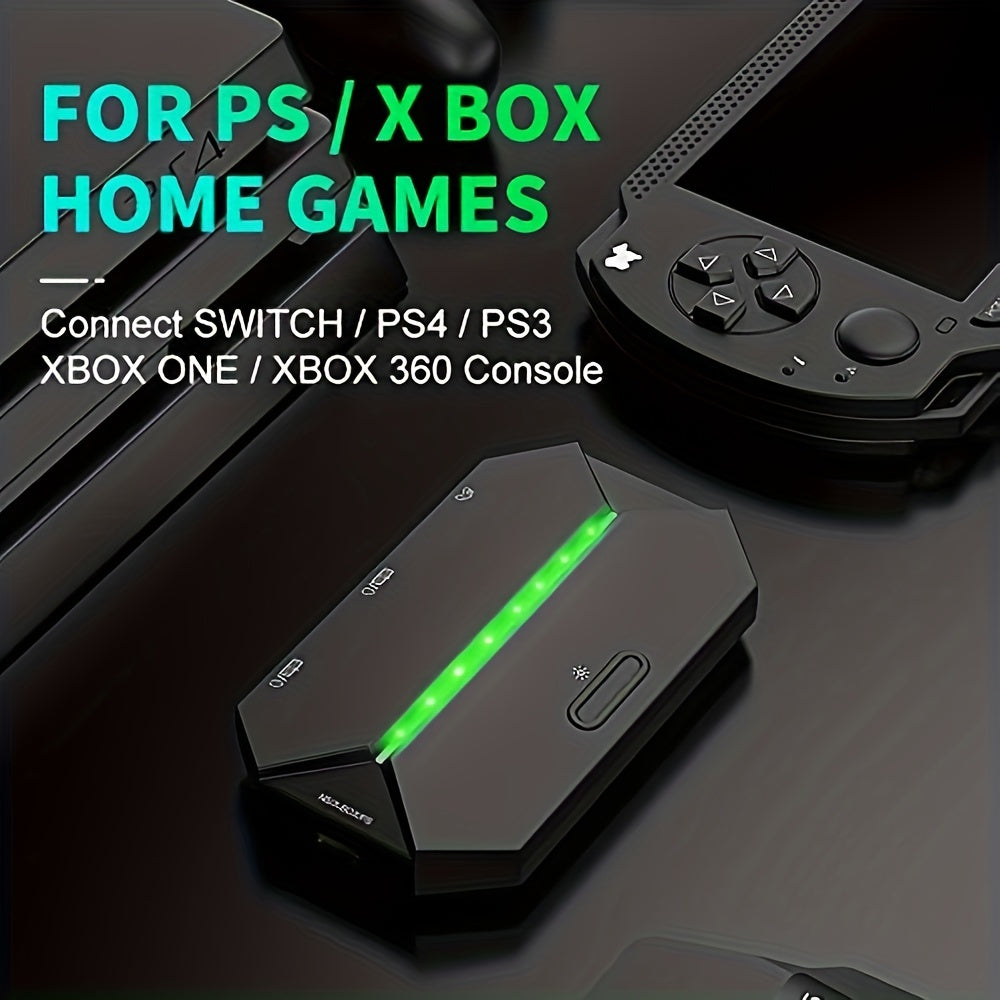 5-in-1 Wired Gaming Keyboard and Mouse, Mouse Pad and Gaming Headset with G6L Control Adapter, Rainbow LED Backlit Keyboard, Over-Ear Headphones with Mic, Gaming Mouse, Mouse Pad for PC Gamers and Xbox and PS4