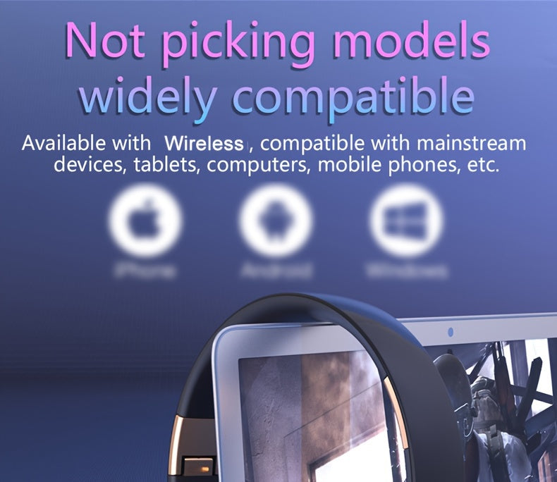 07S Wireless Over-Ear Headphones - Wireless 5.3, Long Battery Life, Soft Earmuffs, HD Sound, Portable & Adjustable for Outdoor Sports and Commuting, Outdoor Sports Headphones|Modern Wireless Headphones|Comfortable Earmuffs