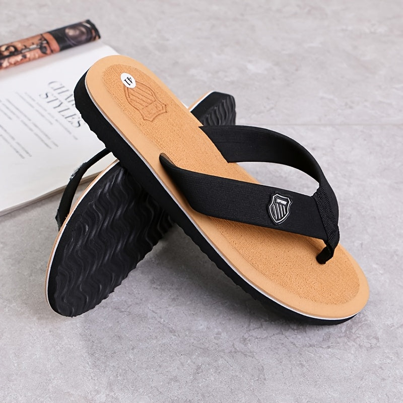 Men's Lightweight Non-Slip Flip Flops, Quick-Drying Comfy Thong Sandals For Indoor Outdoor, Summer