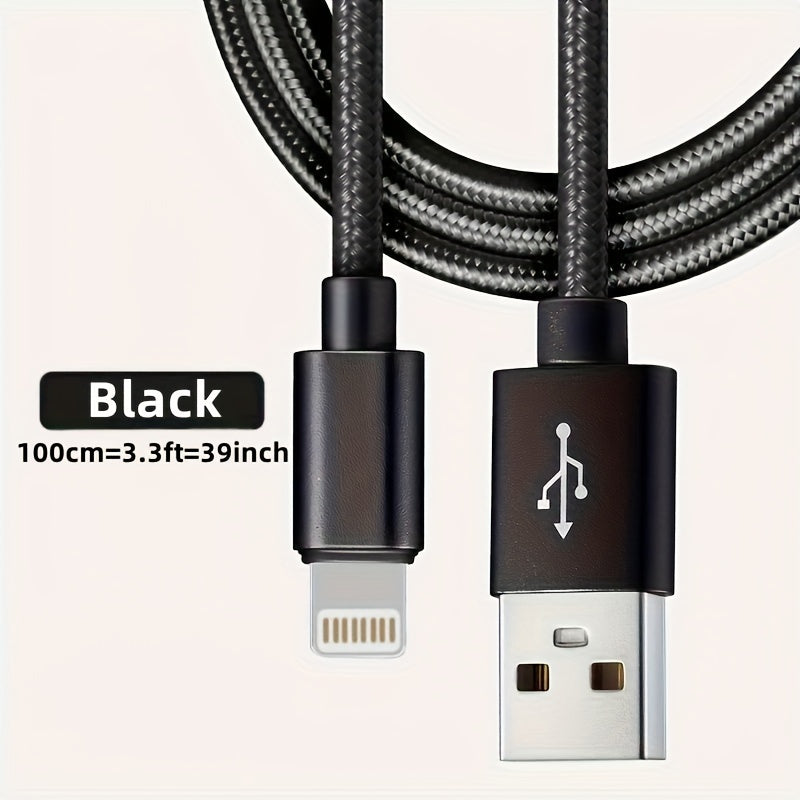 3.3ft/6.6ft/9.9ft USB 18W Fast Charging Data Cable - For IPhone 14/13/12/11 Pro Max/12 Mini/XR/XS/X/8/7/6 Plus/SE For IPad.