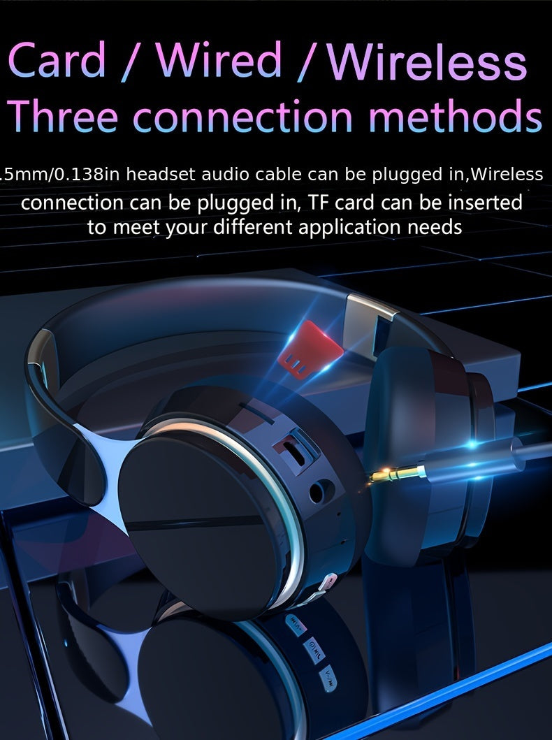 07S Wireless Over-Ear Headphones - Wireless 5.3, Long Battery Life, Soft Earmuffs, HD Sound, Portable & Adjustable for Outdoor Sports and Commuting, Outdoor Sports Headphones|Modern Wireless Headphones|Comfortable Earmuffs