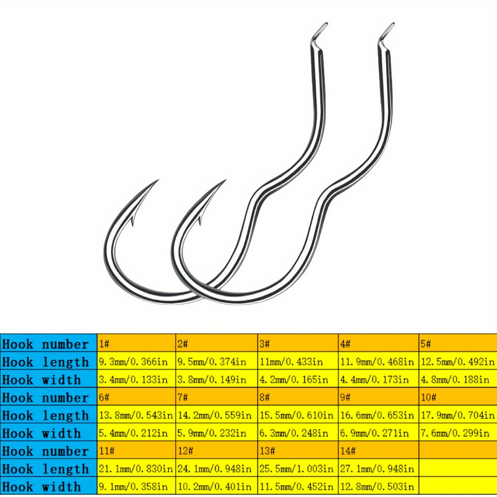 50pcs Black Carbon Steel Fishing Hooks with Barbs - Anti-Slip, Secure Grip for Hunting & Fishing
