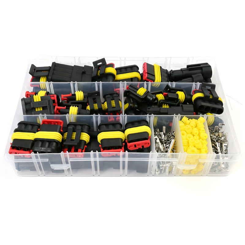 352pcs Waterproof Automotive Electrical Connector Kit - Durable 1/2/3/4 Pin Wire Plugs for Easy Car Repair & Maintenance - For Car Enthusiasts & Mechanics - Ideal for DIY Car Repairs