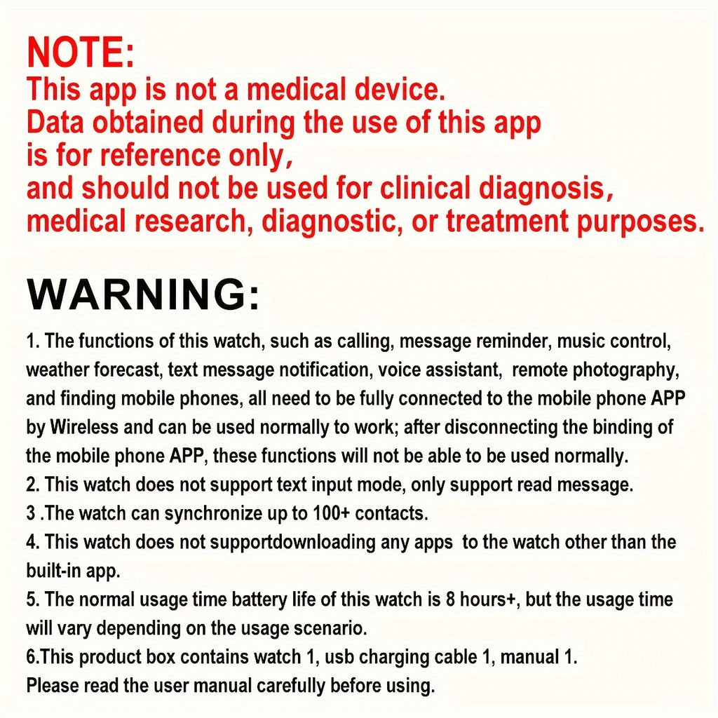 4.65cm Full Touch Screen Smartwatch for Men & Women – Sports Outdoors Fitness Watch with Wireless Call & Message Alerts, Multiple Sports Modes, Remote Camera/Music, Activity Tracker, Compatible with Android & iPhone, Non-Wa