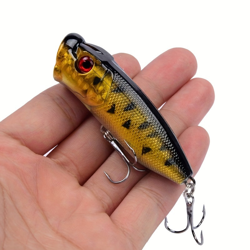 5pcs Premium Topwater Popper Fishing Lures - High-Quality Artificial Wobblers with 6# Hooks - Perfect for Catching Big Fish, 6.5cm/2.56inch, 12g, Hard Bait, Lifelike Action, Durable Construction, and Irresistible Colors