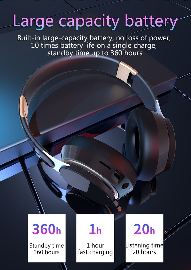 07S Wireless Over-Ear Headphones - Wireless 5.3, Long Battery Life, Soft Earmuffs, HD Sound, Portable & Adjustable for Outdoor Sports and Commuting, Outdoor Sports Headphones|Modern Wireless Headphones|Comfortable Earmuffs