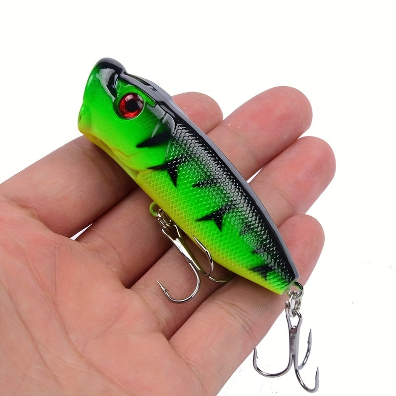 5pcs Premium Topwater Popper Fishing Lures - High-Quality Artificial Wobblers with 6# Hooks - Perfect for Catching Big Fish, 6.5cm/2.56inch, 12g, Hard Bait, Lifelike Action, Durable Construction, and Irresistible Colors