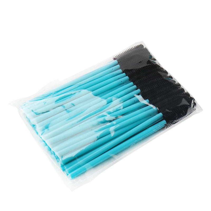 50pcs Silicone Eyelash Brushes Disposable Mascara Wands Applicator Eye Lashes Makeup for Women Cosmetic Brush Beauty Tools
