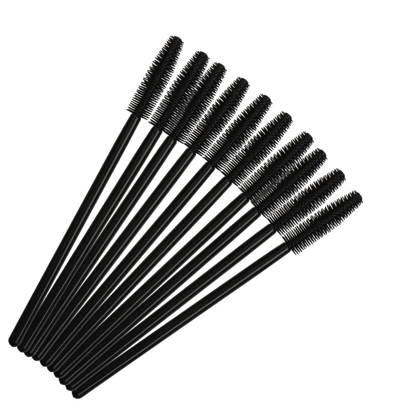 50pcs Silicone Eyelash Brushes Disposable Mascara Wands Applicator Eye Lashes Makeup for Women Cosmetic Brush Beauty Tools