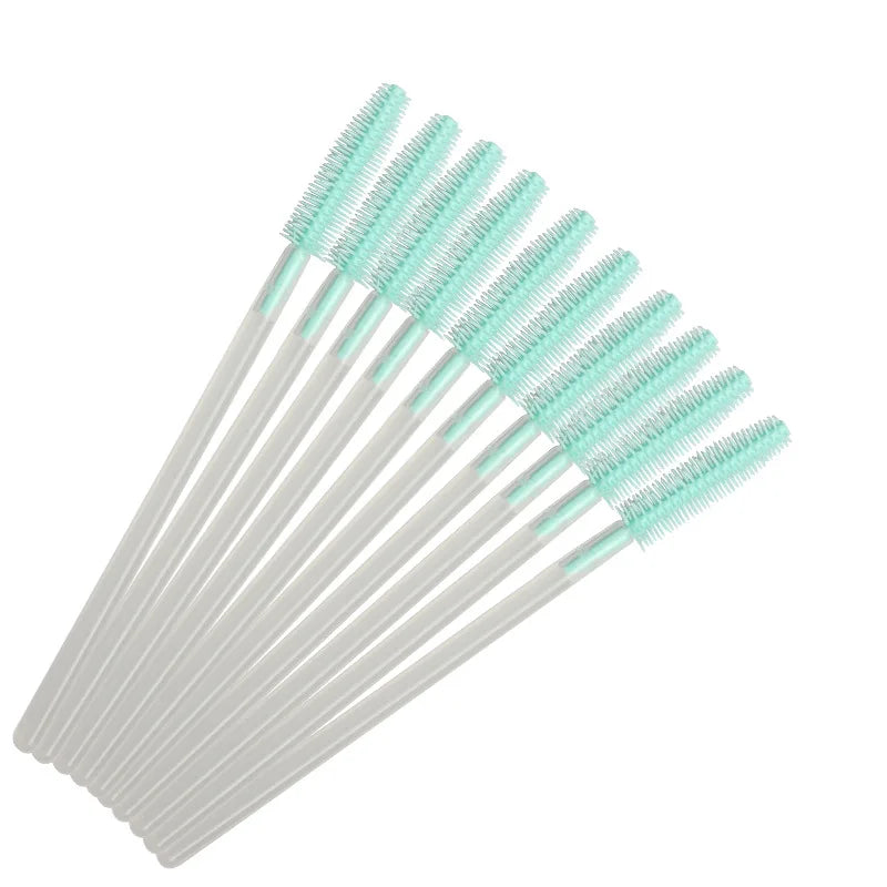 50pcs Silicone Eyelash Brushes Disposable Mascara Wands Applicator Eye Lashes Makeup for Women Cosmetic Brush Beauty Tools
