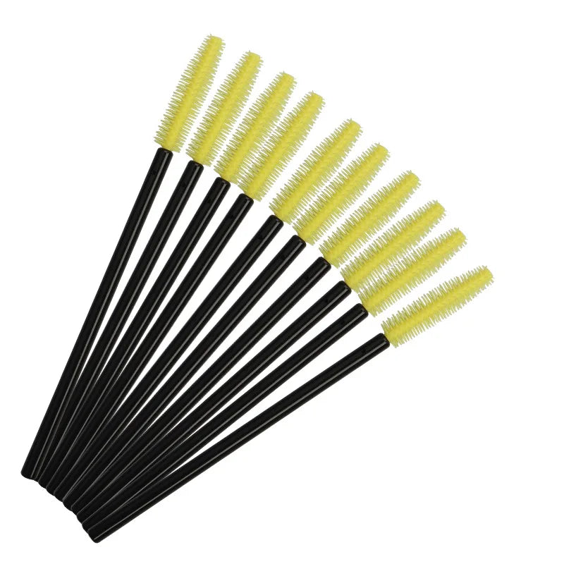 50pcs Silicone Eyelash Brushes Disposable Mascara Wands Applicator Eye Lashes Makeup for Women Cosmetic Brush Beauty Tools