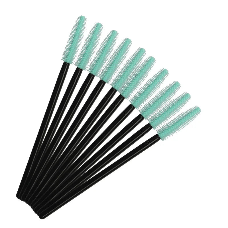 50pcs Silicone Eyelash Brushes Disposable Mascara Wands Applicator Eye Lashes Makeup for Women Cosmetic Brush Beauty Tools