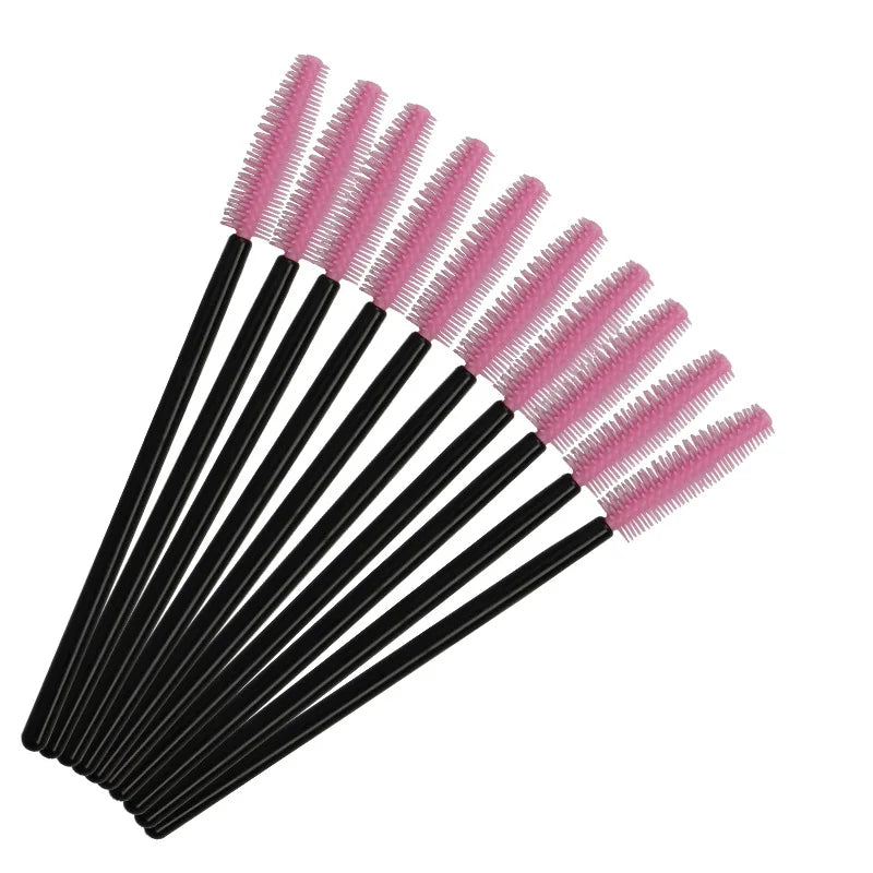 50pcs Silicone Eyelash Brushes Disposable Mascara Wands Applicator Eye Lashes Makeup for Women Cosmetic Brush Beauty Tools