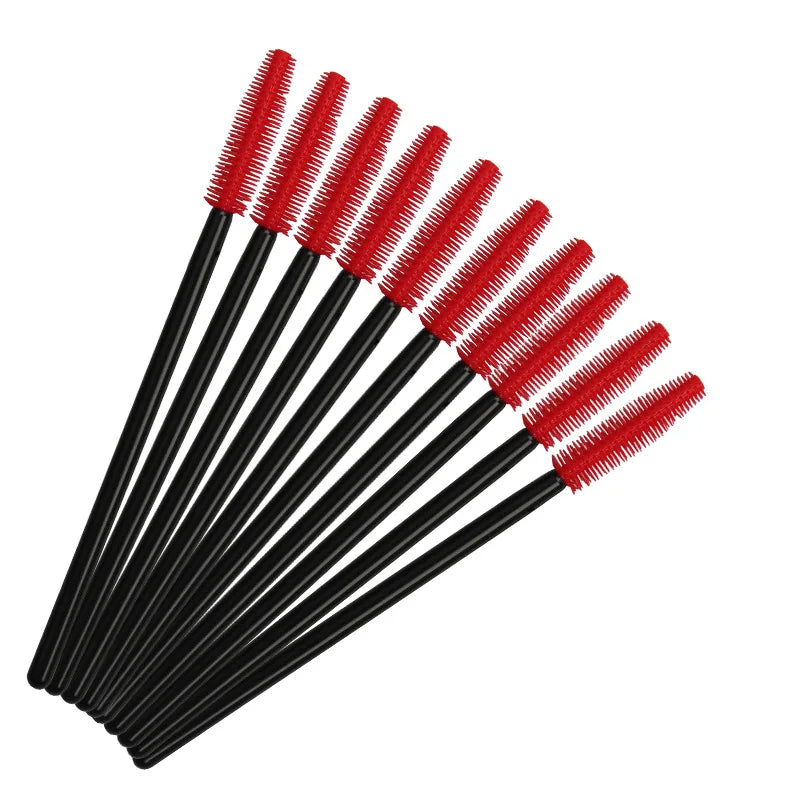 50pcs Silicone Eyelash Brushes Disposable Mascara Wands Applicator Eye Lashes Makeup for Women Cosmetic Brush Beauty Tools