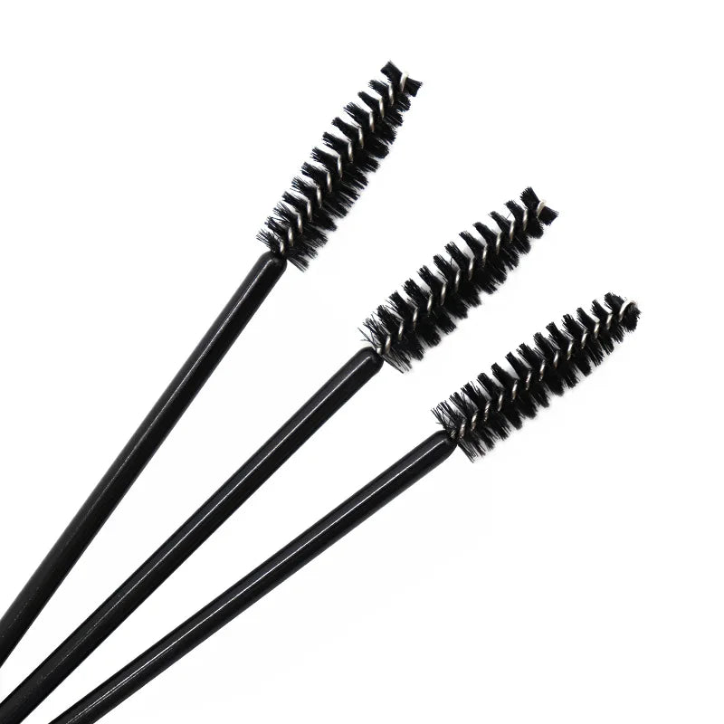 50 Pcs Disposable eyelash brushes Nylon brow brush solid Mascara Wands Applicator eyelash Cosmetic comb women Makeup tools
