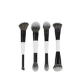 4Pcs Double Sided Makeup Brush Set For Foundation Contour Blending Highlight Powder Blush Applicator