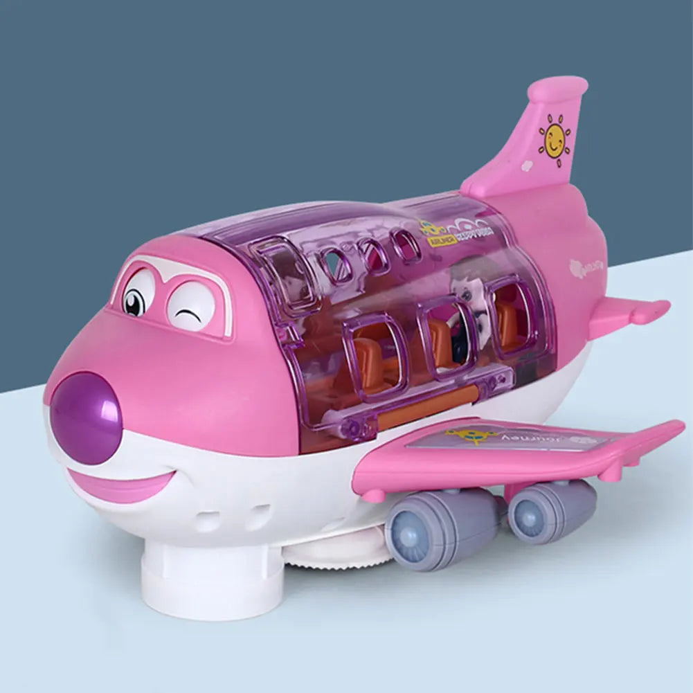 Children‘s’Electric Airplane  Aircraft Toys Car Simulation plane Model with Music LED Boys Traffic Toy Christmas Gifts for Girls