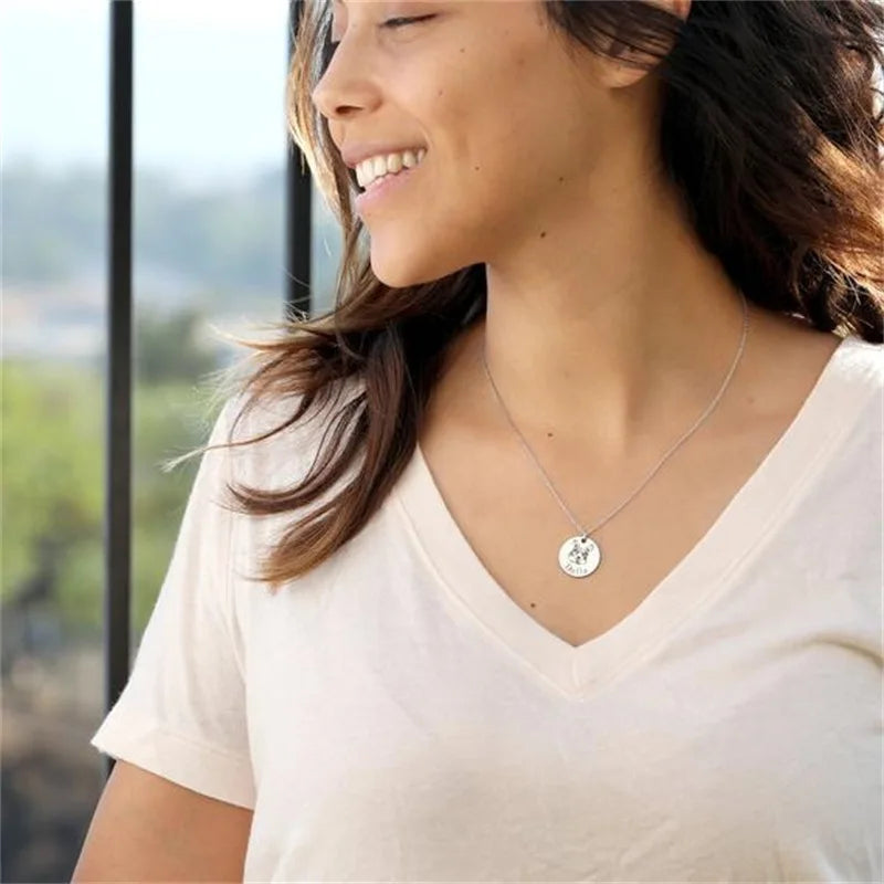 Hot Fashion Stainless Steel Personalized Photo Necklace Custom Pet Pendant Picture Necklace For Women Jewelry Gift 2023