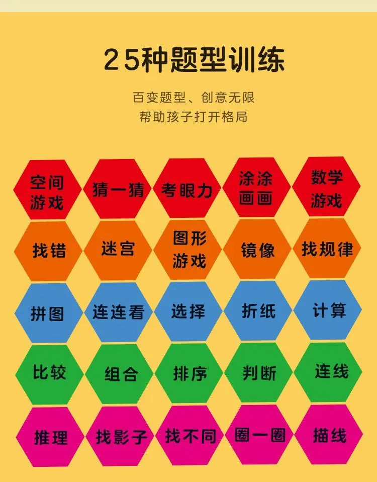 Children's Brain Development Concentration Training Early Education Book Kids 2-6 Years Old Study Book