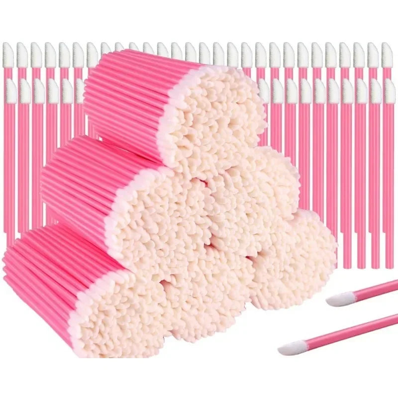 100 Pcs Disposable Lip Lint Free Applicators  Brushes  Makeup Beauty Tool Lipstick Testers Wands Applicators for Makeup Lip