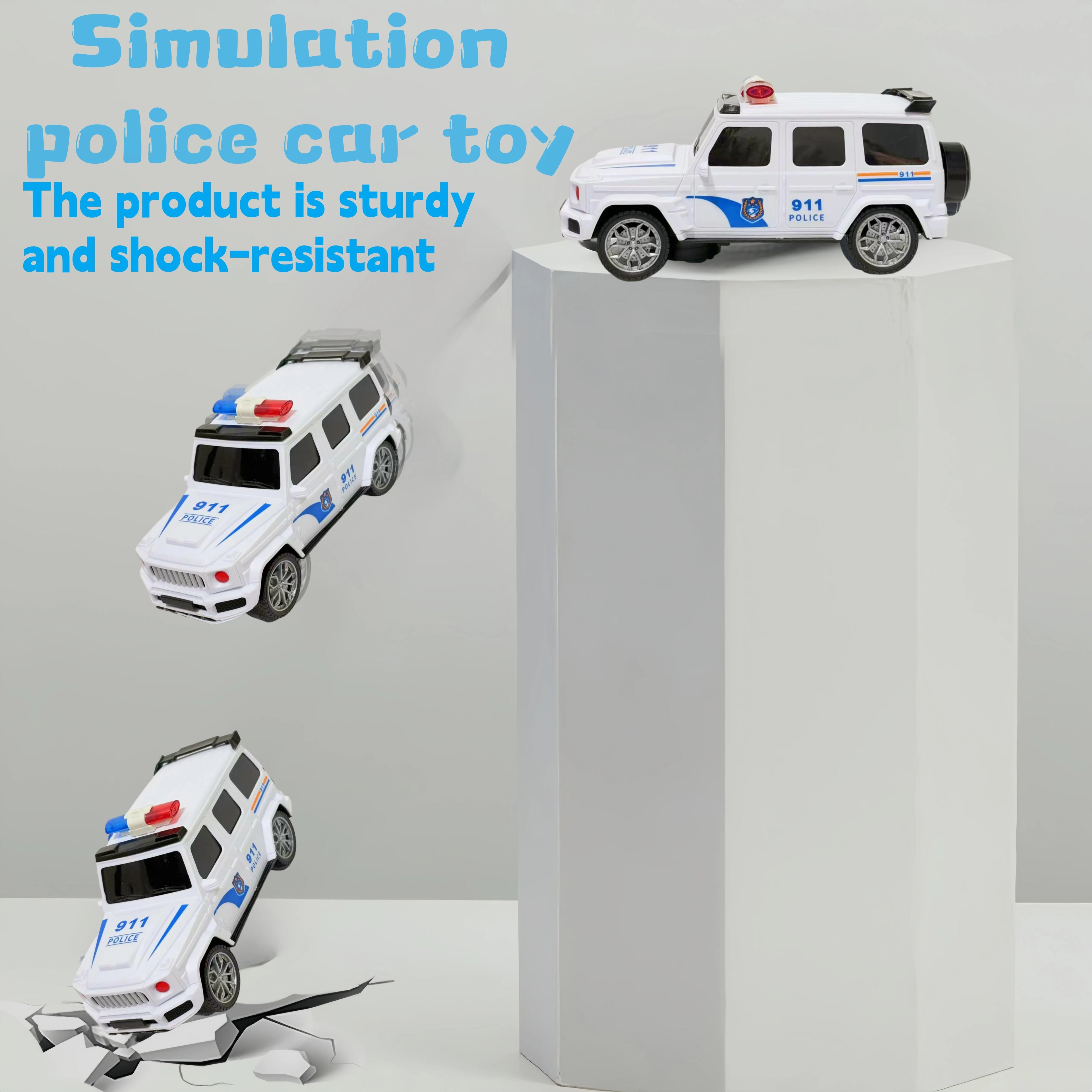 Children's electric toy car - Toy police car model, suitable for children over 3 years old/Birthday, Halloween, Christmas gifts