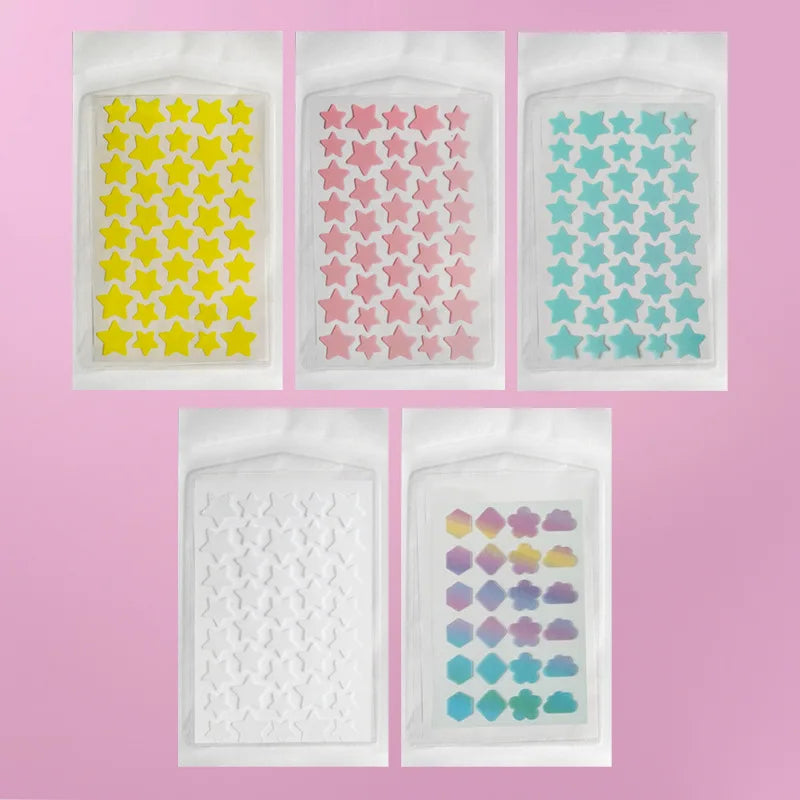 Colorful PE Pimple Patches Cute Star Shaped Pimple Cover Sticker Invisible Pimple Cover Removal Pimples Patch Beauty-health