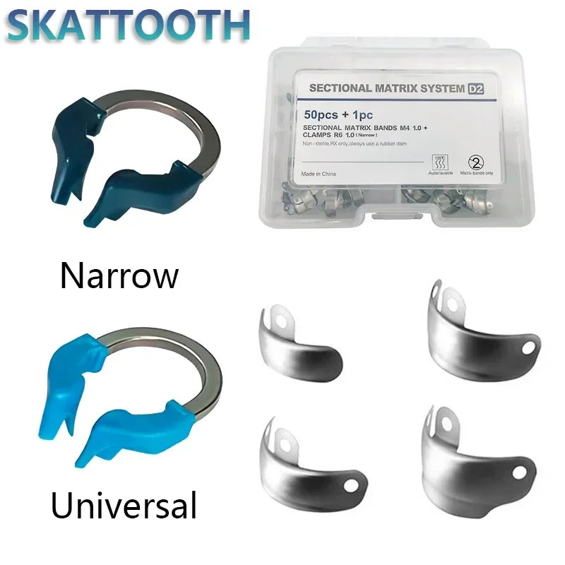 Dental Matrix Bands NITI Metal Matrices Clamp Ring Sectional Contoured Matrix System Nickel Titanium Clamping Ring Dentist Tools