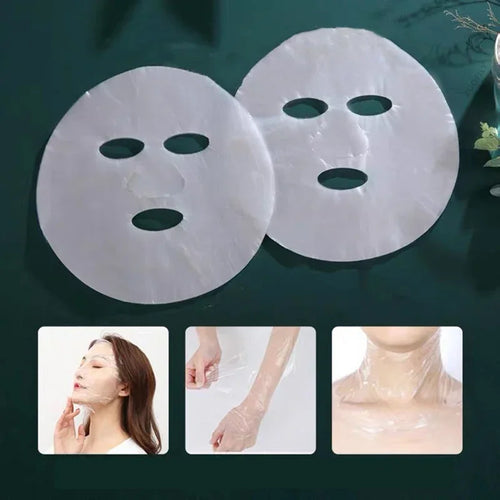 100pc Disposable Plastic Film for Face Fresh Keeping Film Mask Beauty Salon Promote Product Absorptio Ultra Thin Skin Care Paper