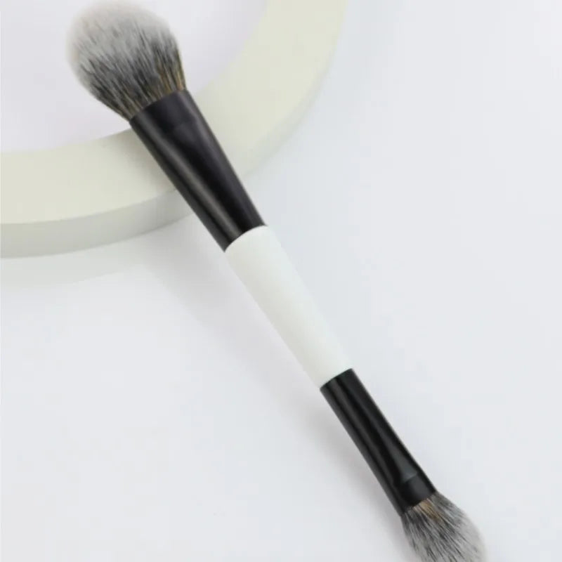4Pcs Double Sided Makeup Brush Set For Foundation Contour Blending Highlight Powder Blush Applicator