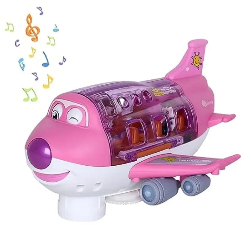 Children‘s’Electric Airplane  Aircraft Toys Car Simulation plane Model with Music LED Boys Traffic Toy Christmas Gifts for Girls