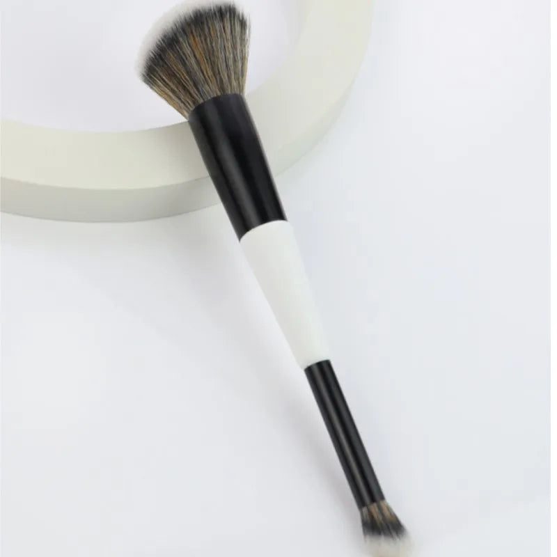 4Pcs Double Sided Makeup Brush Set For Foundation Contour Blending Highlight Powder Blush Applicator