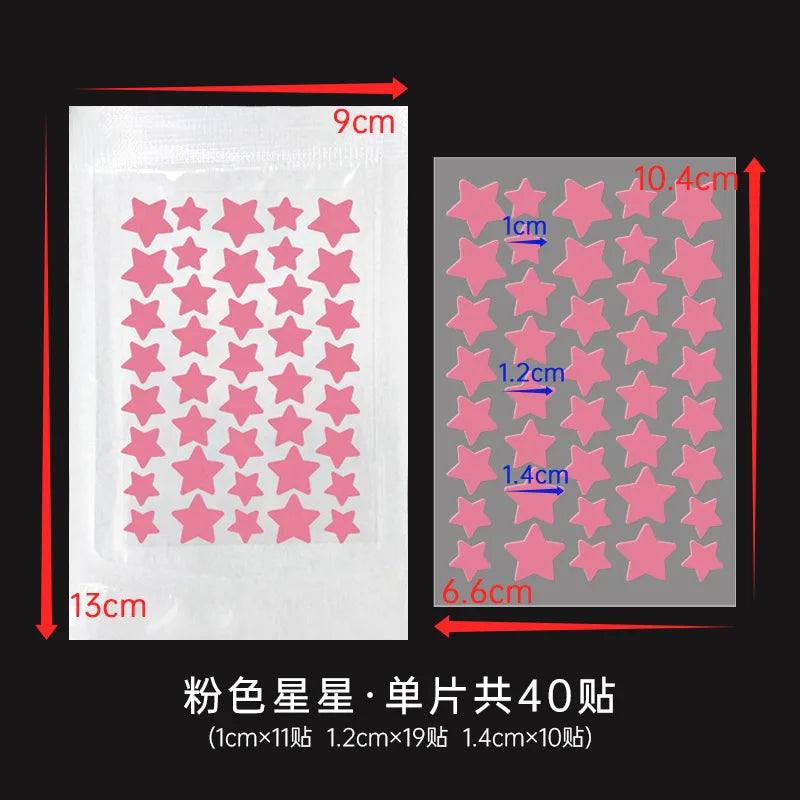 Colorful PE Pimple Patches Cute Star Shaped Pimple Cover Sticker Invisible Pimple Cover Removal Pimples Patch Beauty-health