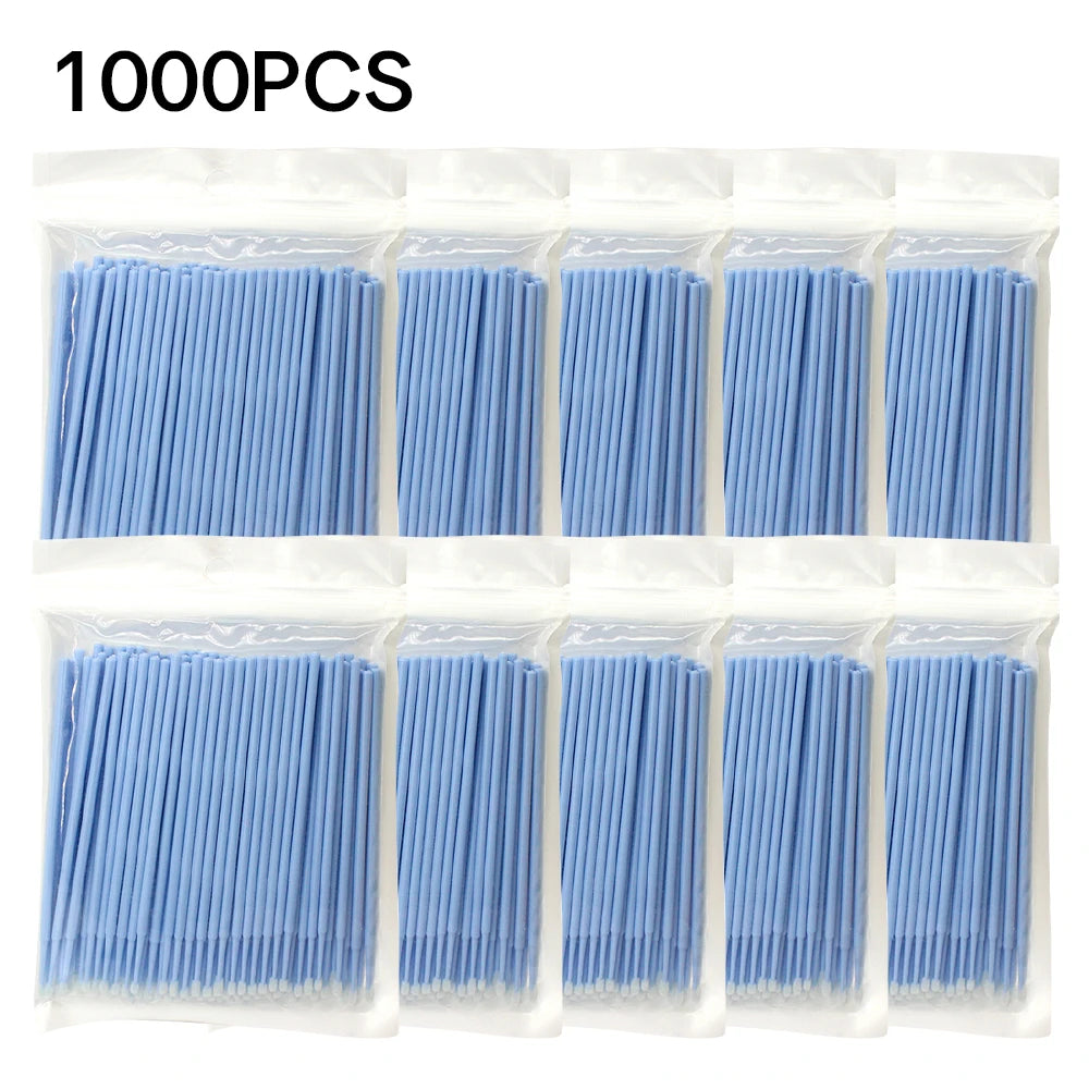 500/1000Pcs Eyelash Cleaning Brush Lash Extension Micro Cotton Swab Individual Eyelashes Microbrush Makeup Clean Remover Tools