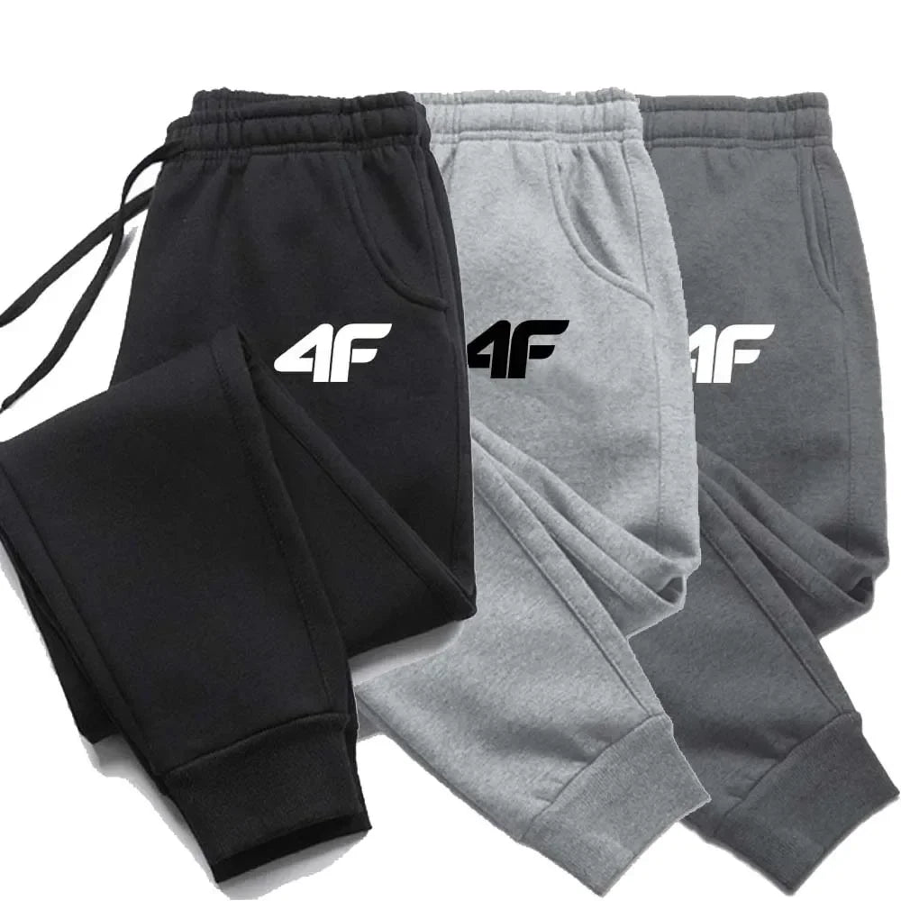 4F Men's Creativity Printed Jogging Pants, Fitness Joggers, Running Pants, Training Sport Trousers, Sportswear Sweatpants,