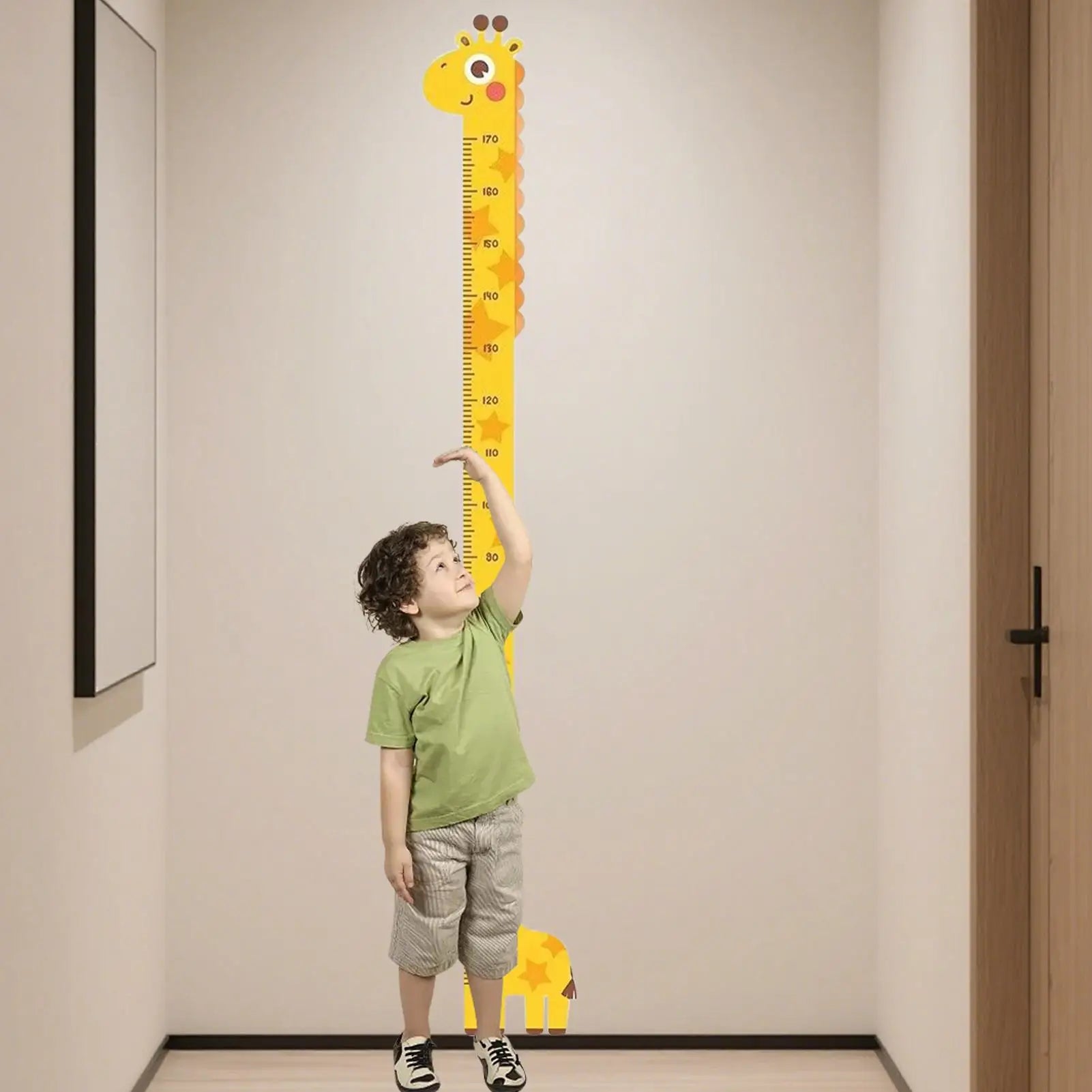 Children Height measuring Chart wooden Wall Growth height measuring board for Tracking Recording Baby Nursery Decor
