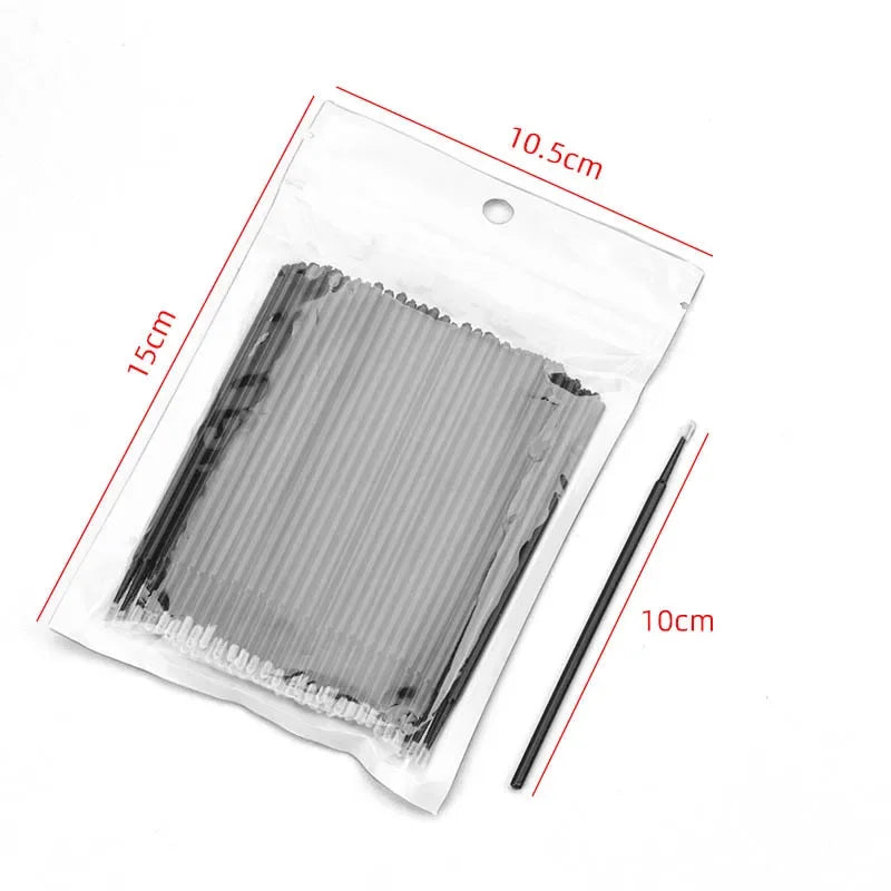 Brushes Crystal 500/1000PCS Disposable Eyelash Swab Microbrushes Eyelash Extension Tool Grafting Lash Removing Applicators