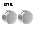 1/3Pairs 6MM Crystal Magnetic No-Pierce Stainless Steel Stud Earrings for Men Punk Zircon Magnet Earrings Non Piercing Jewelry