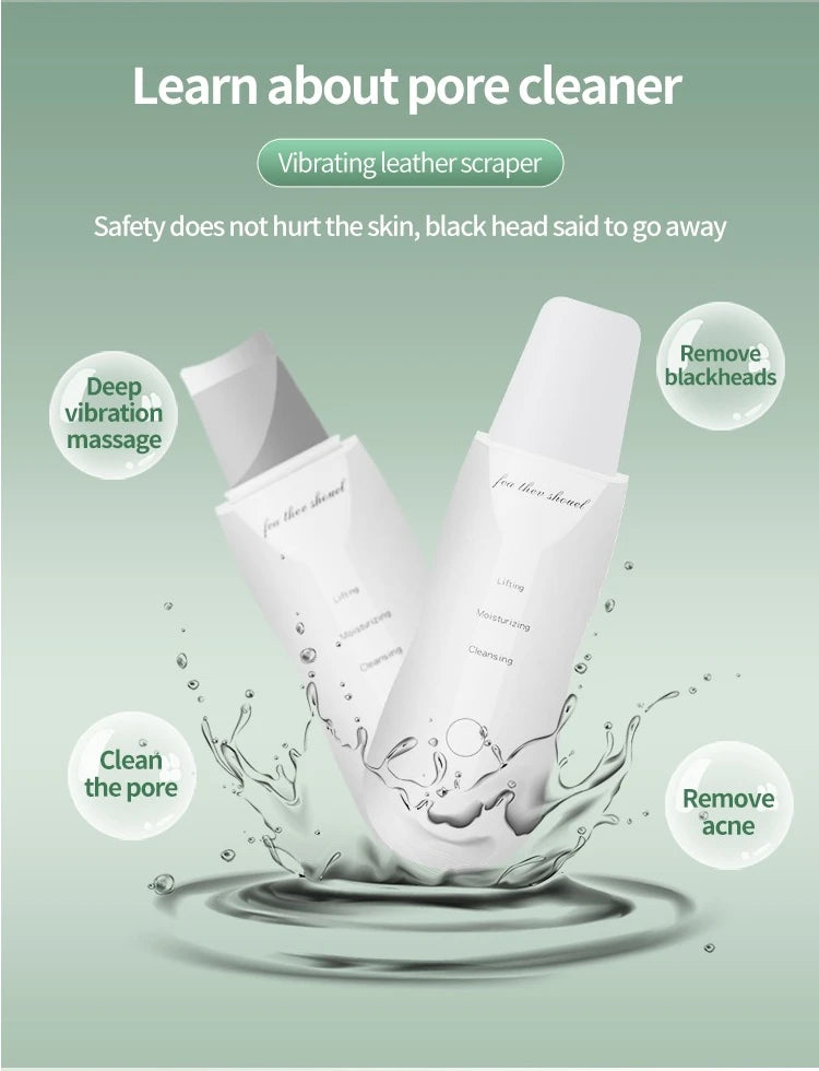 Deep Vibrate Skin Scrubber Facial Cleaner Shovel Spatula Not Ultrasonic Face ScrubberPeeling Blackhead Remover Facial Ma ssager