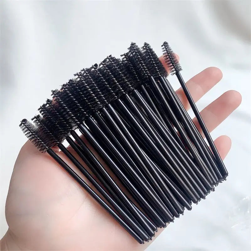 50/500pcs Disposable Eyebrow Eyelash Spoolies Wholesale Wands Applicator for Eyelash Extension & Makeup Tool Dual-Use