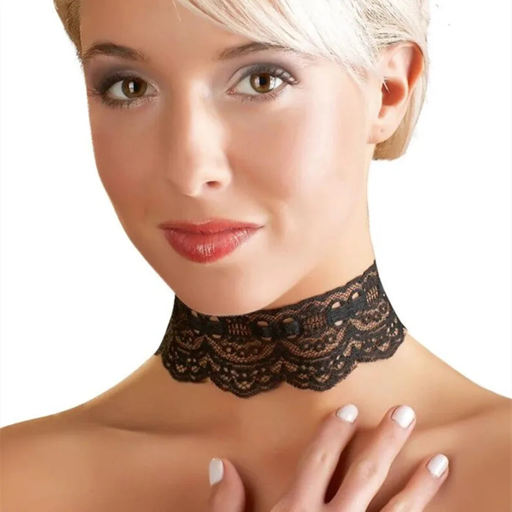 LXY-W 2023 New Fashion Sexy Black Lace Necklace for Women Girl Vintage Baroque Simplicity Adjustable Choker Jewelry Party Gift
