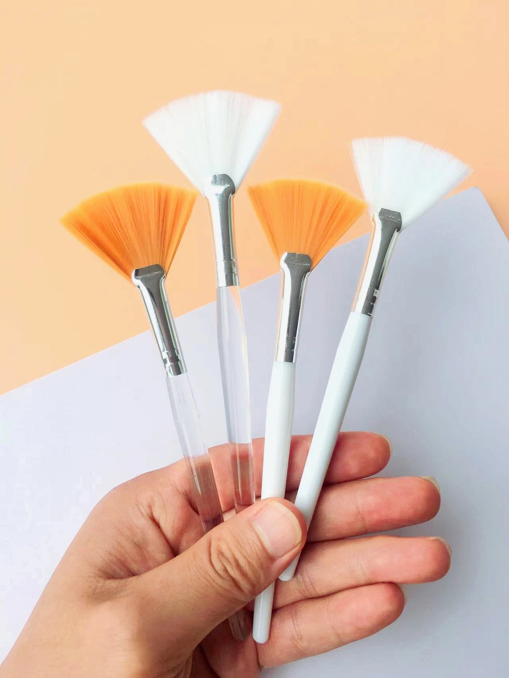 10/20/50pcs Fan Shape Facial Mask Brush Multifunctional Makeup Brushes Essential Oil Women Facial Body Beauty Makeup Tools Brush