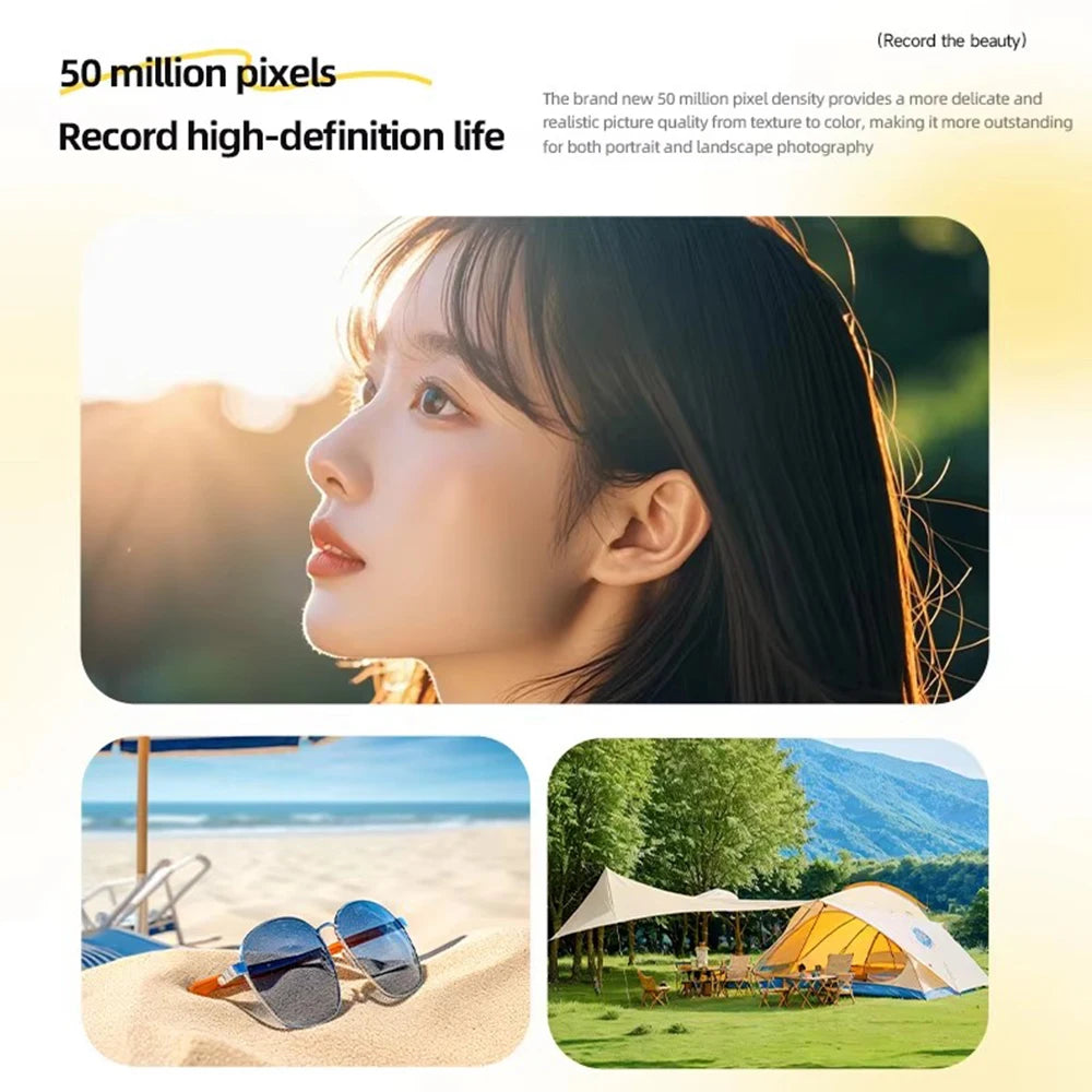 4K Digital Camera 50MP HD Retro Pocket Cameras Photography Travel Selfie Entry-Level Small Camera with 8x Zoom Compact Camcorder